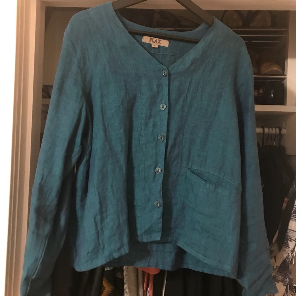 Linen Button Down Top - image 1